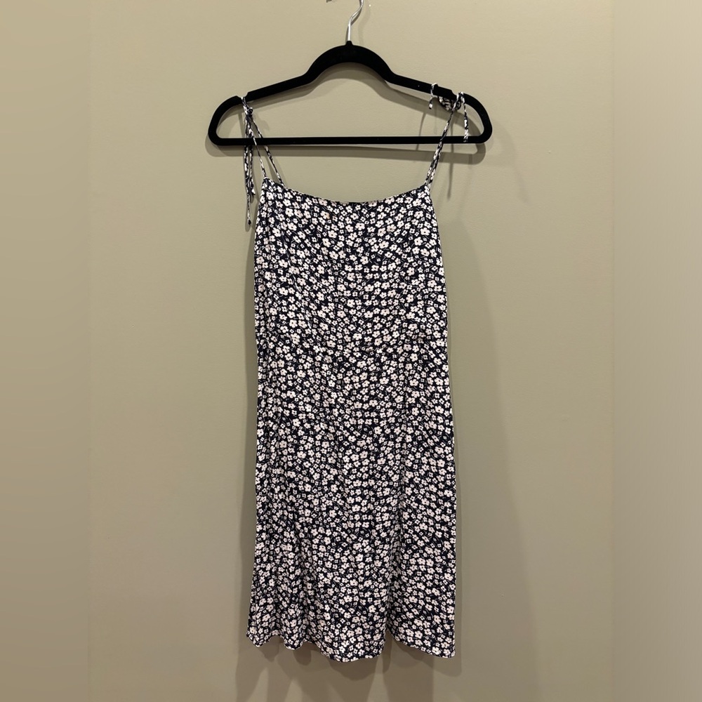 Black and white floral dress